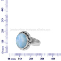 Belle bague en argent sterling 925 en pierres précieuses Larimar